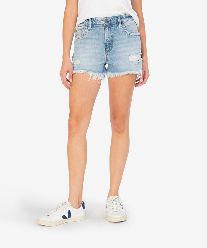 KUT Jane High Rise Denim Short Fray