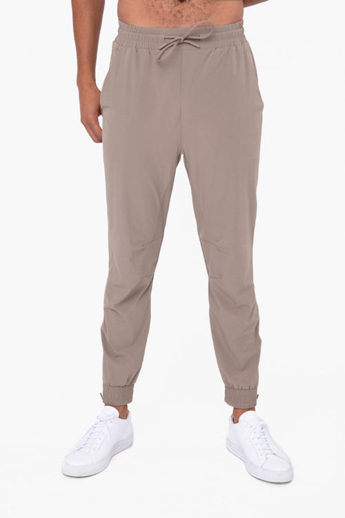 Men's High-Waisted Zip Ankle Joggers