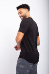 Men's Tee with Curved Hem