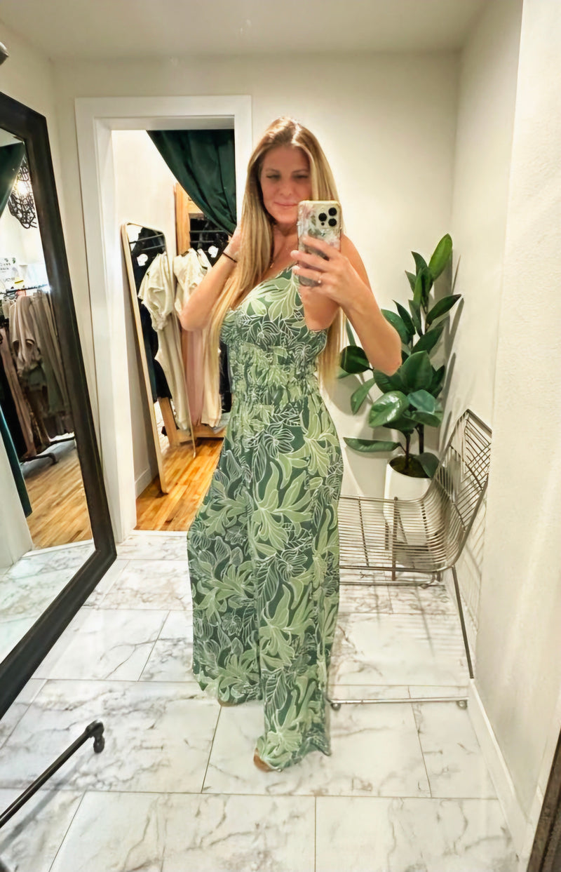 Opal Jumpsuit - Tropical Green