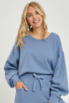 Ultra Soft Knit Lounge Shirt - BLUE