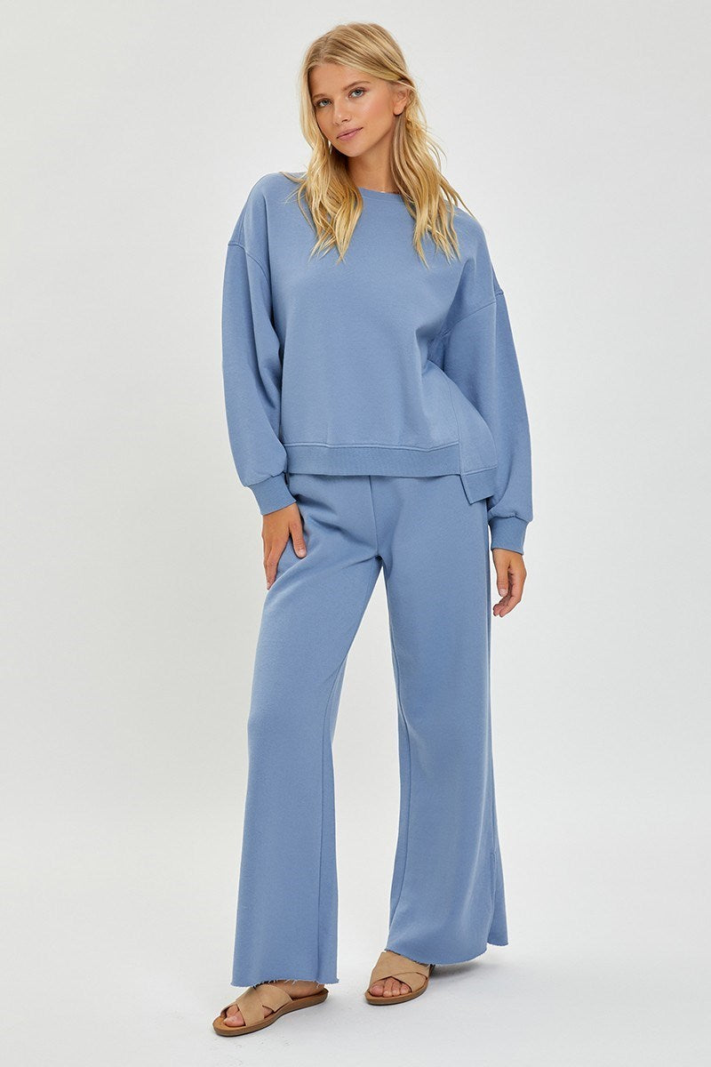 Ultra Soft Knit Lounge Shirt - BLUE