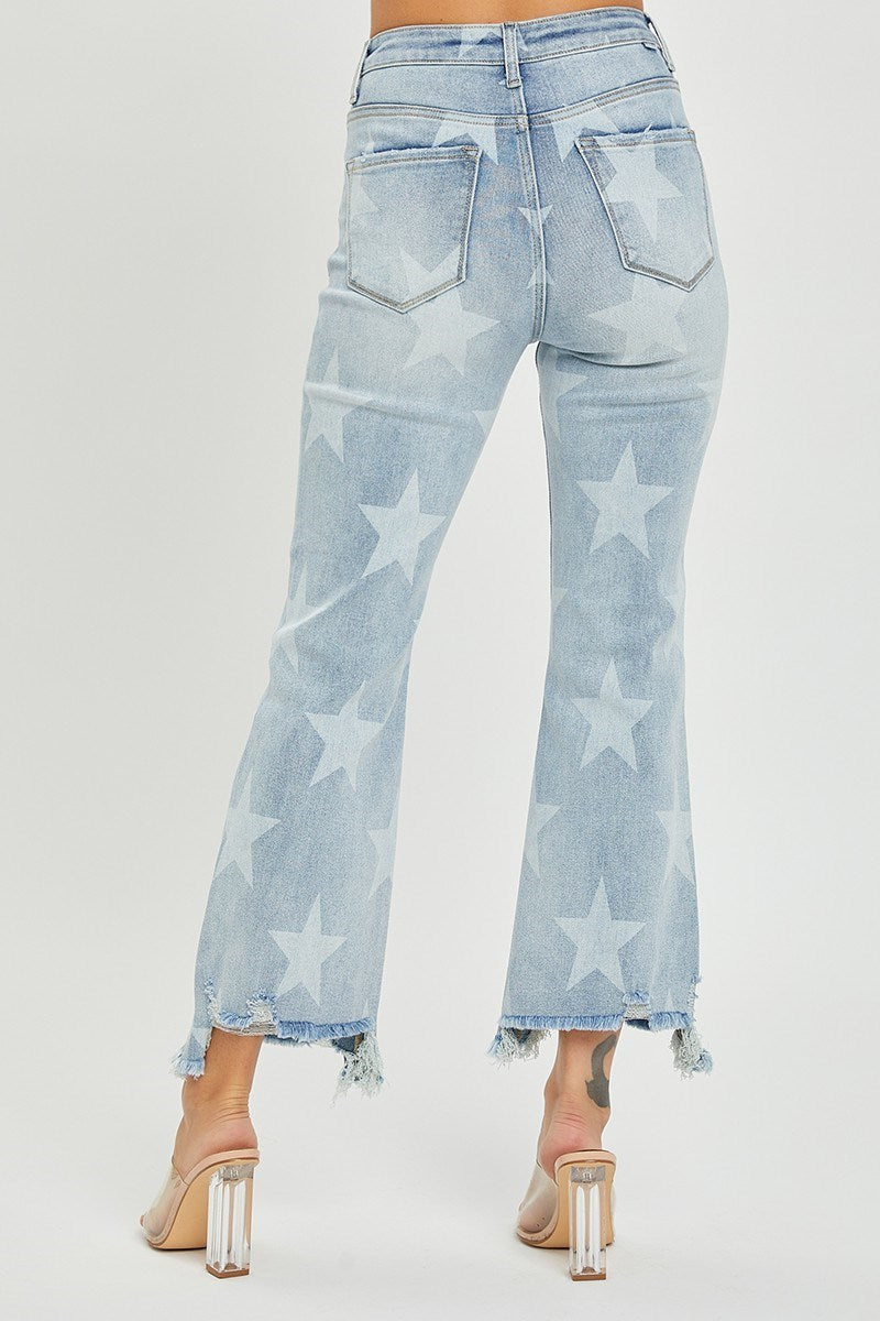 High Rise Star Crop Jean