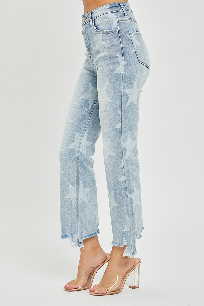 High Rise Star Crop Jean