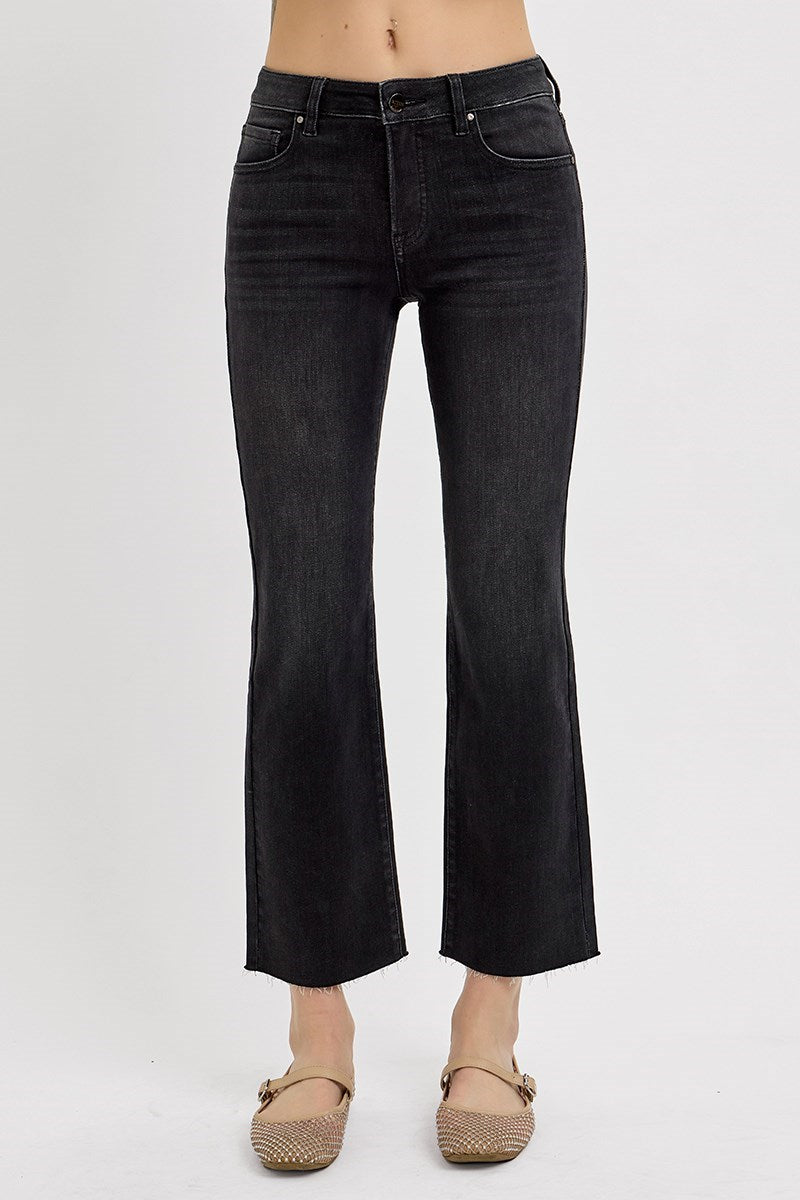 Tummy Control Mid-Rise Crop Straight Jean