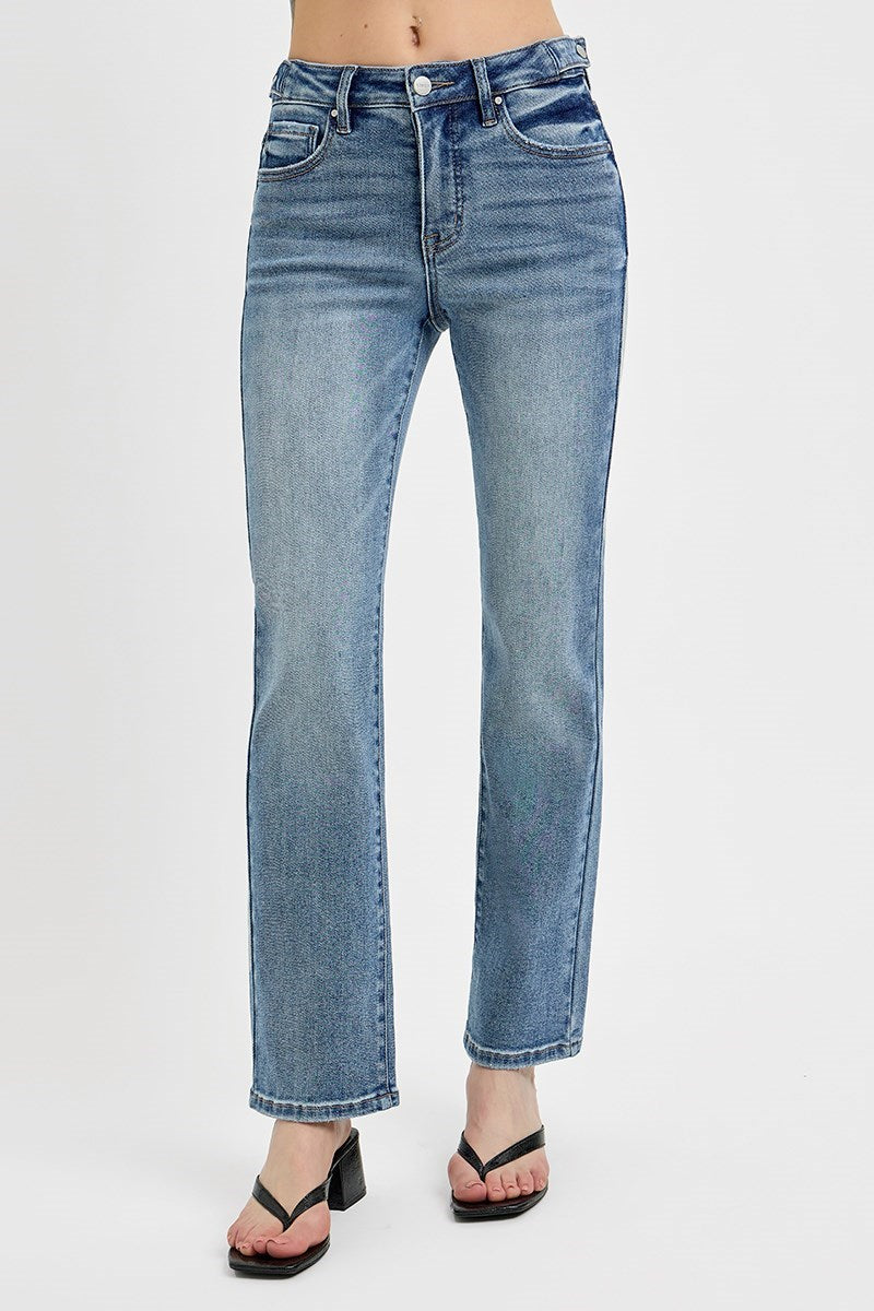 Tummy Control High Rise Ankle Straight Jean