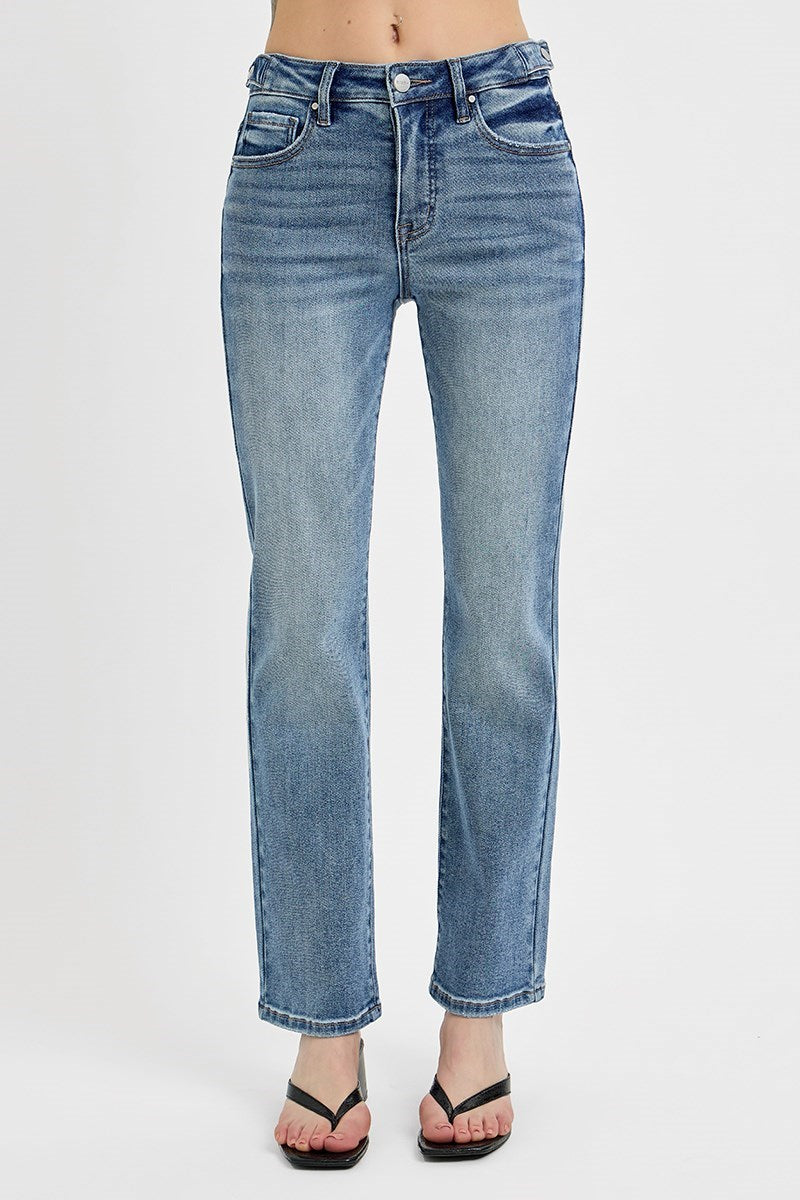 Tummy Control High Rise Ankle Straight Jean