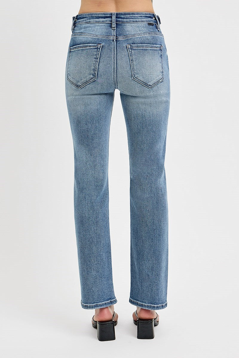 Tummy Control High Rise Ankle Straight Jean