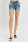 Mid-Rise Cuffed Shorts