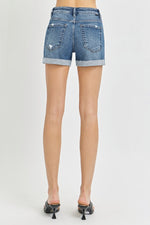 Mid-Rise Cuffed Shorts