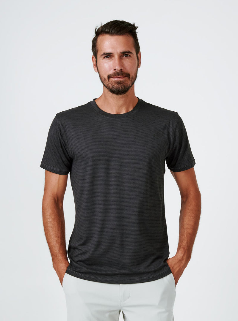 Men's Soft Striped Core Tee - Charcoal