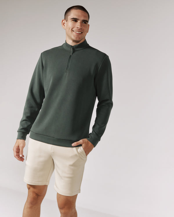 7 Diamonds Rev Quarter Zip - Basil