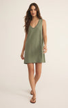 Z Supply Sloane V Neck Mini Dress - Avocado