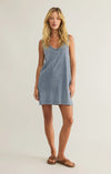 Z Supply Sloane V Neck Mini Dress - Denim Blue