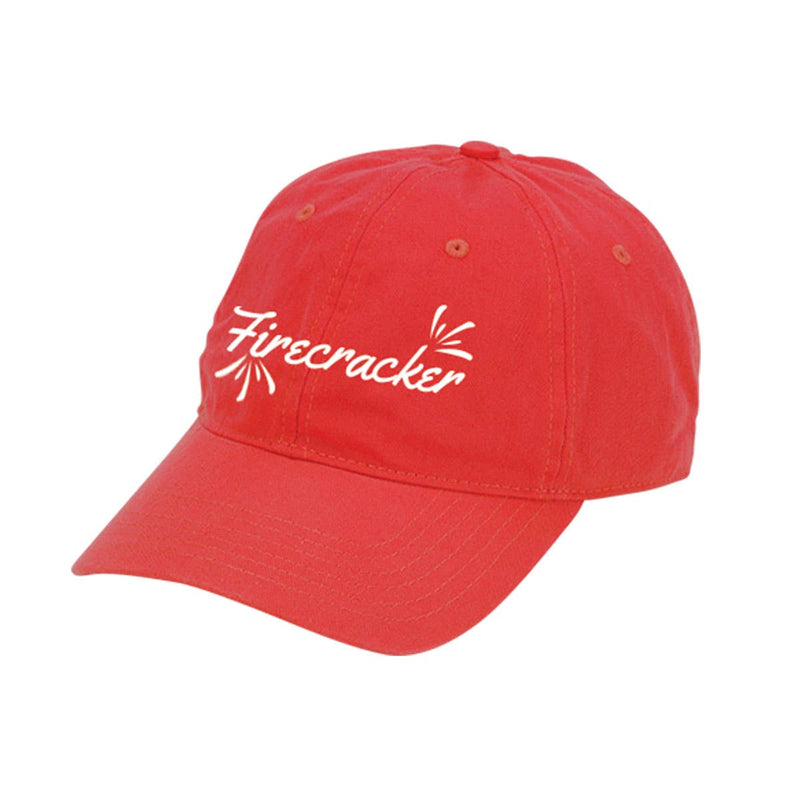 Firecracker Embroidered Red Cap