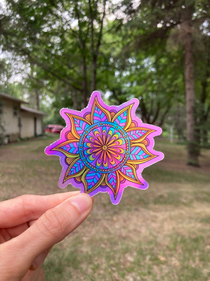 Holographic Mandala Sticker