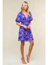 Multi Purple Woven Mini Dress