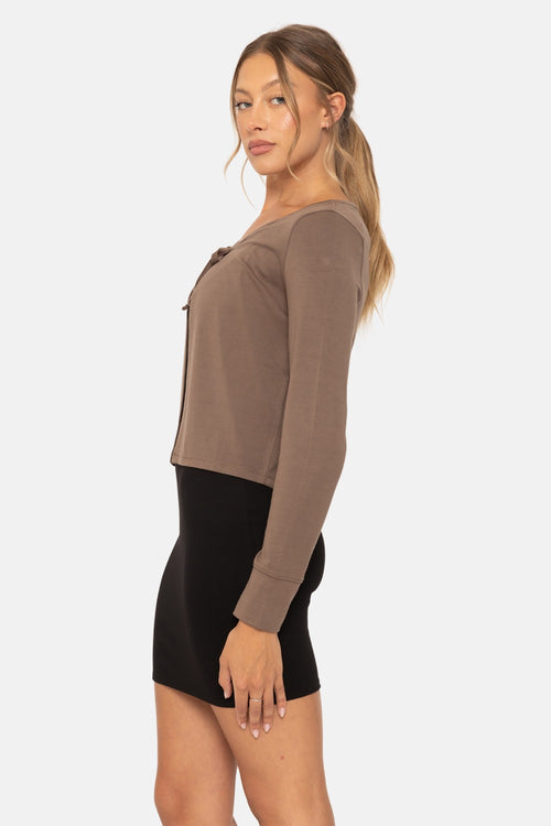 Ballet Tie-Front Sweater