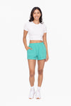 High Waist Cuffed Shorts