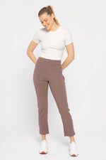 Jacquard Ribbed Pant in Deep Taupe