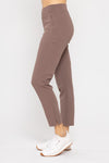 Jacquard Ribbed Pant in Deep Taupe