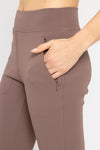 Jacquard Ribbed Pant in Deep Taupe