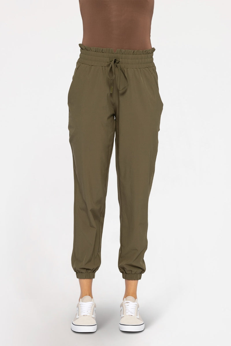 Cuffed Essential Highwaist Jogger - Green