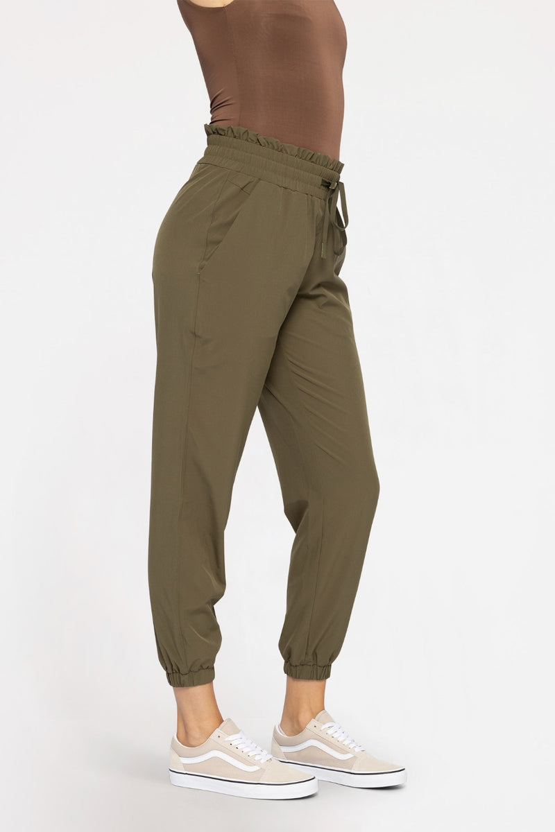 Cuffed Essential Highwaist Jogger - Green