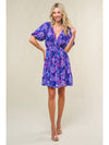 Multi Purple Woven Mini Dress