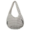 Oversized Quilted Hobo Bag: Sand