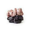 Satin Sleep Pillow Scrunchies - Black/Gold