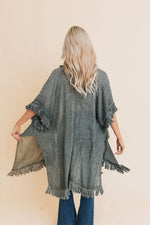 Sun-bleached Fringe Ruffle Kimono☀️