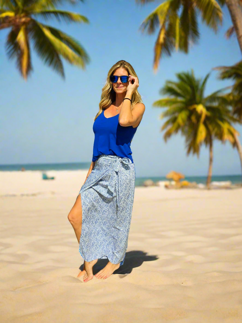 Kalei Wrap Skirt - Mamba Denim