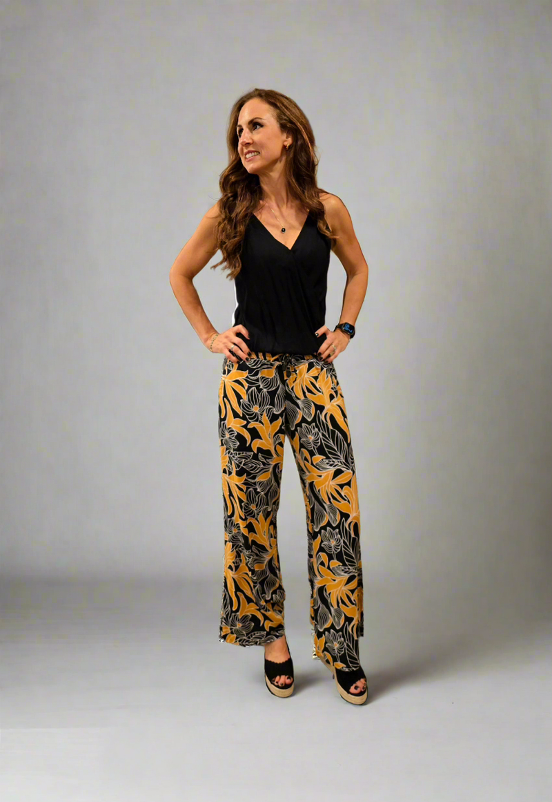 Malta Pant - Tropical Black