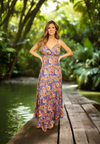 Wisteria Tropical Floral Maxi Dress