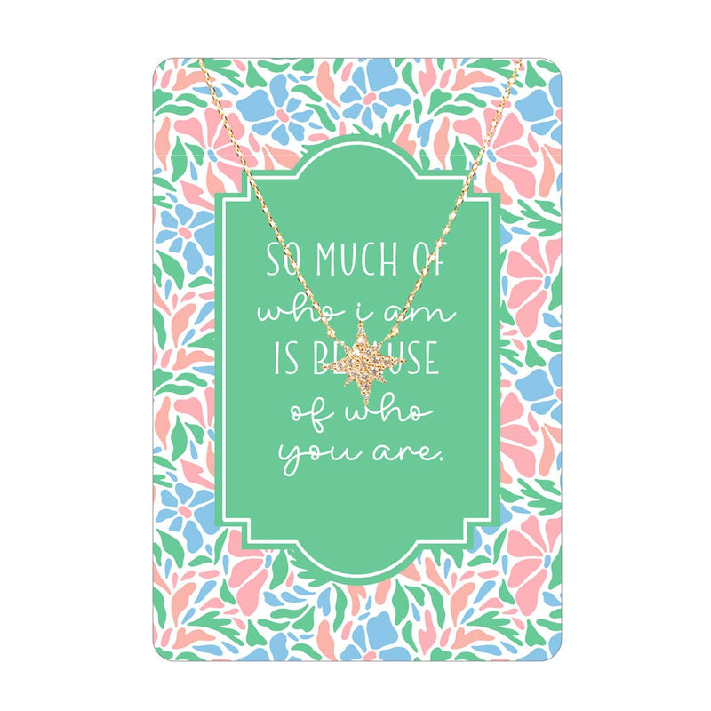 Because of Who You Are Mom Keepsake Card