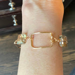 Crystal and Gold Link Bracelet