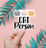 Cat Person Sticker