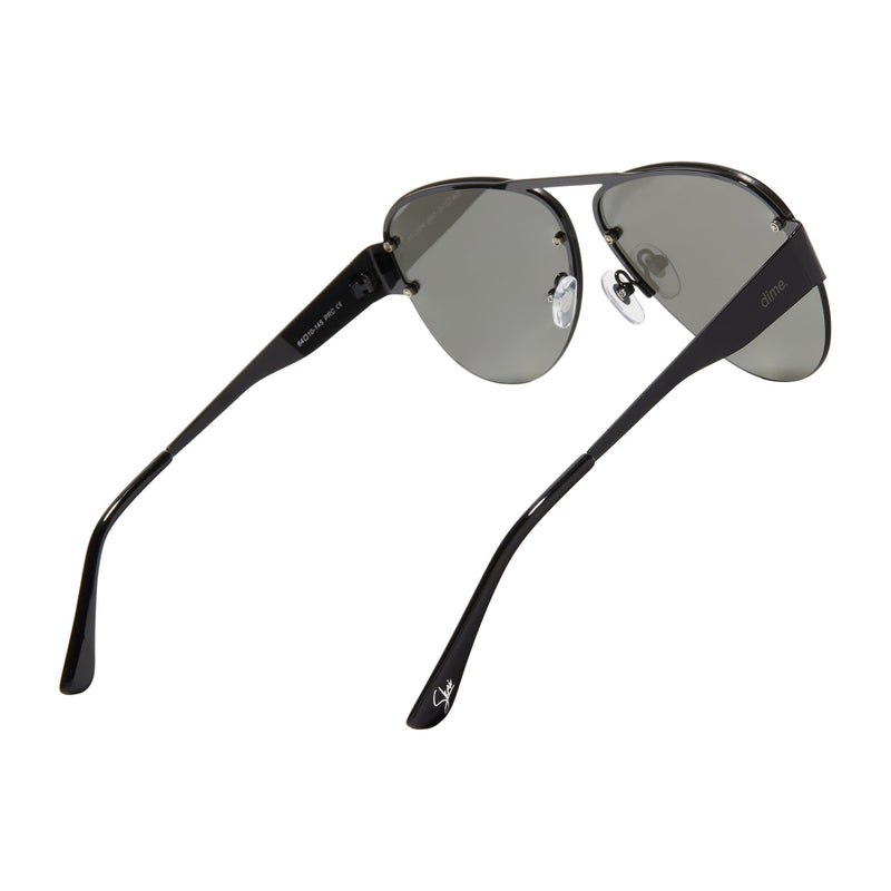 917 Black Shiny Mirror Sunglasses