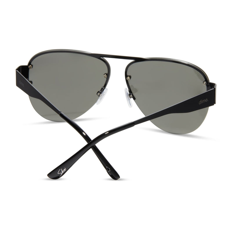 917 Black Shiny Mirror Sunglasses