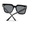 Topanga Matte Black Silver Mirror Sunglasses