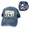 SMALL TOWN GIRL CRISS-CROSS PONYTAIL HAT