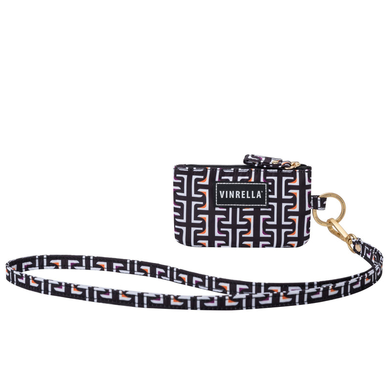 Me and Moolah ID Case with Lanyard - Geometric Black