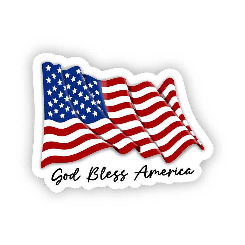 American Flag Mini Sticker | God Bless America 