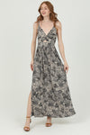 Twist Front Keyhole Maxi Dress