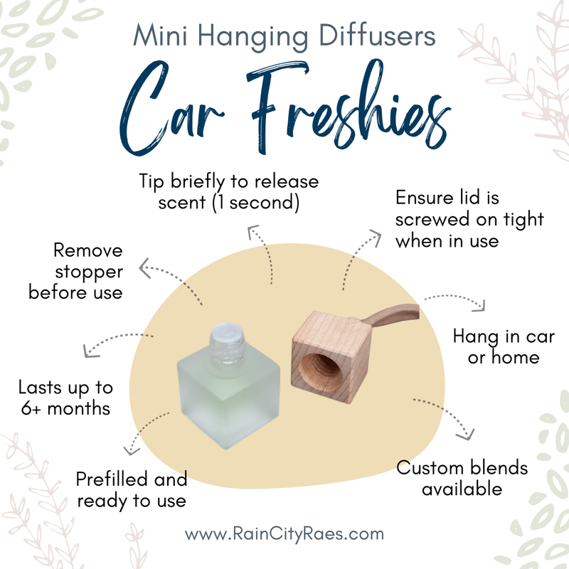 Hanging Car Diffuser | 100% Essential Oil Blends Air Freshie