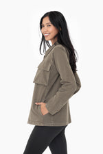 Snap Button Olive Shacket