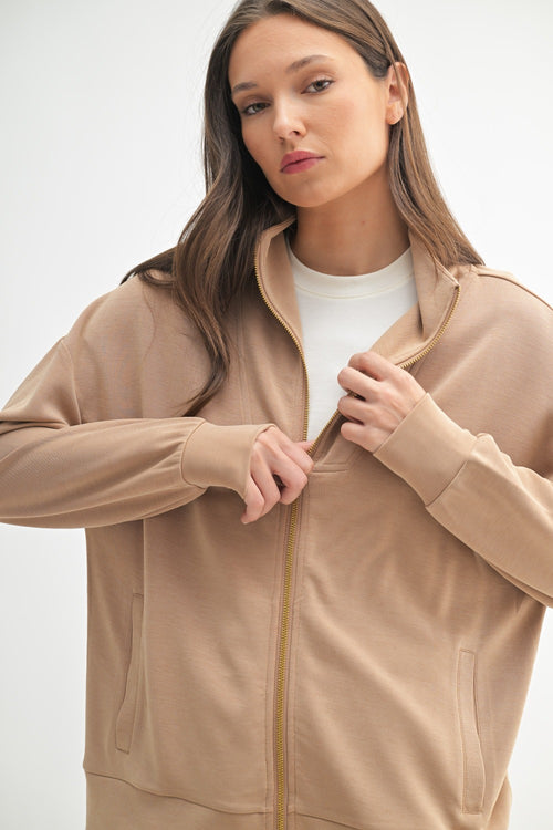 Laguna Gold Trim Zip Up Jacket