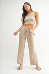 Brushed Wide Leg Lounge Pant