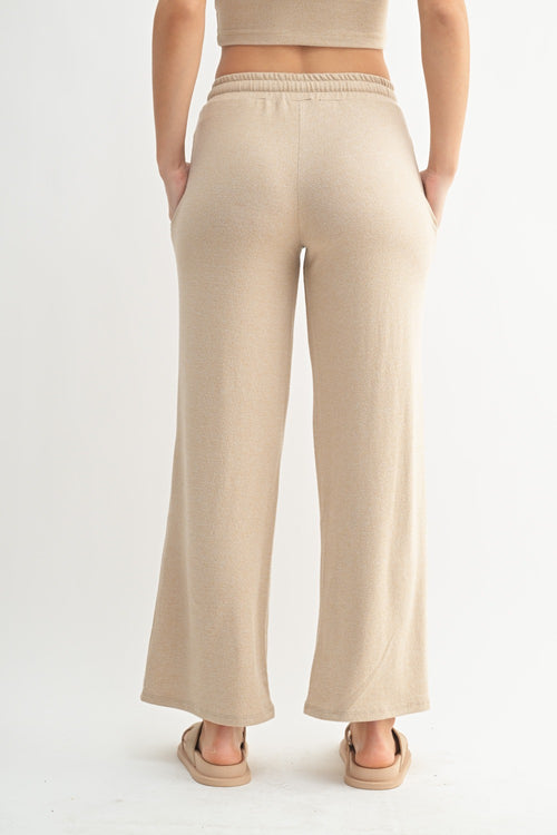 Brushed Wide Leg Lounge Pant